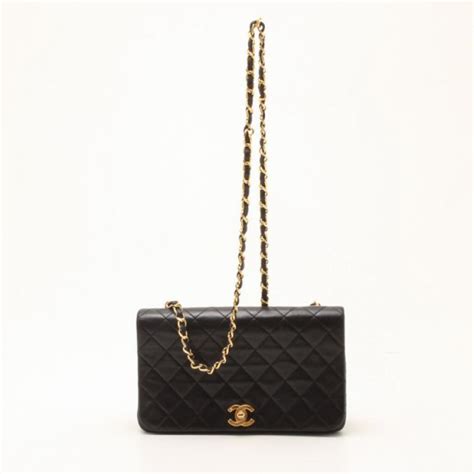 chanel ap2475|CHANEL Shoulder Bag Matrasse Leather Black AP2475 Logo Used.